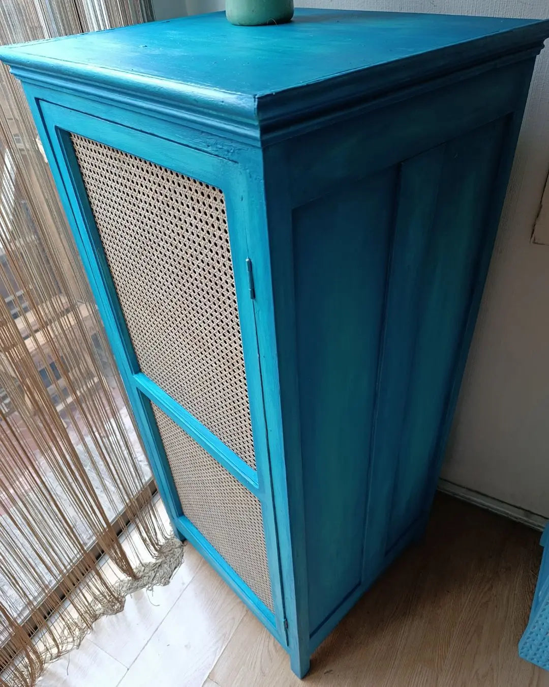 Mueble junco alacena cocina vajilla almacenamiento vintage