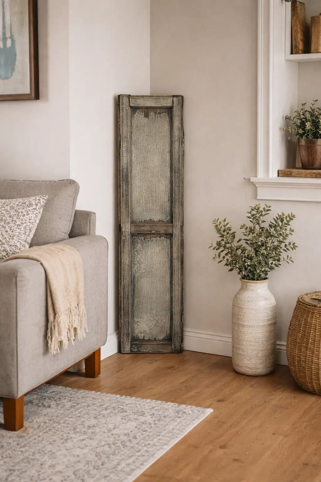 Postigo Decorativo Negro Lavado 130x30 cm