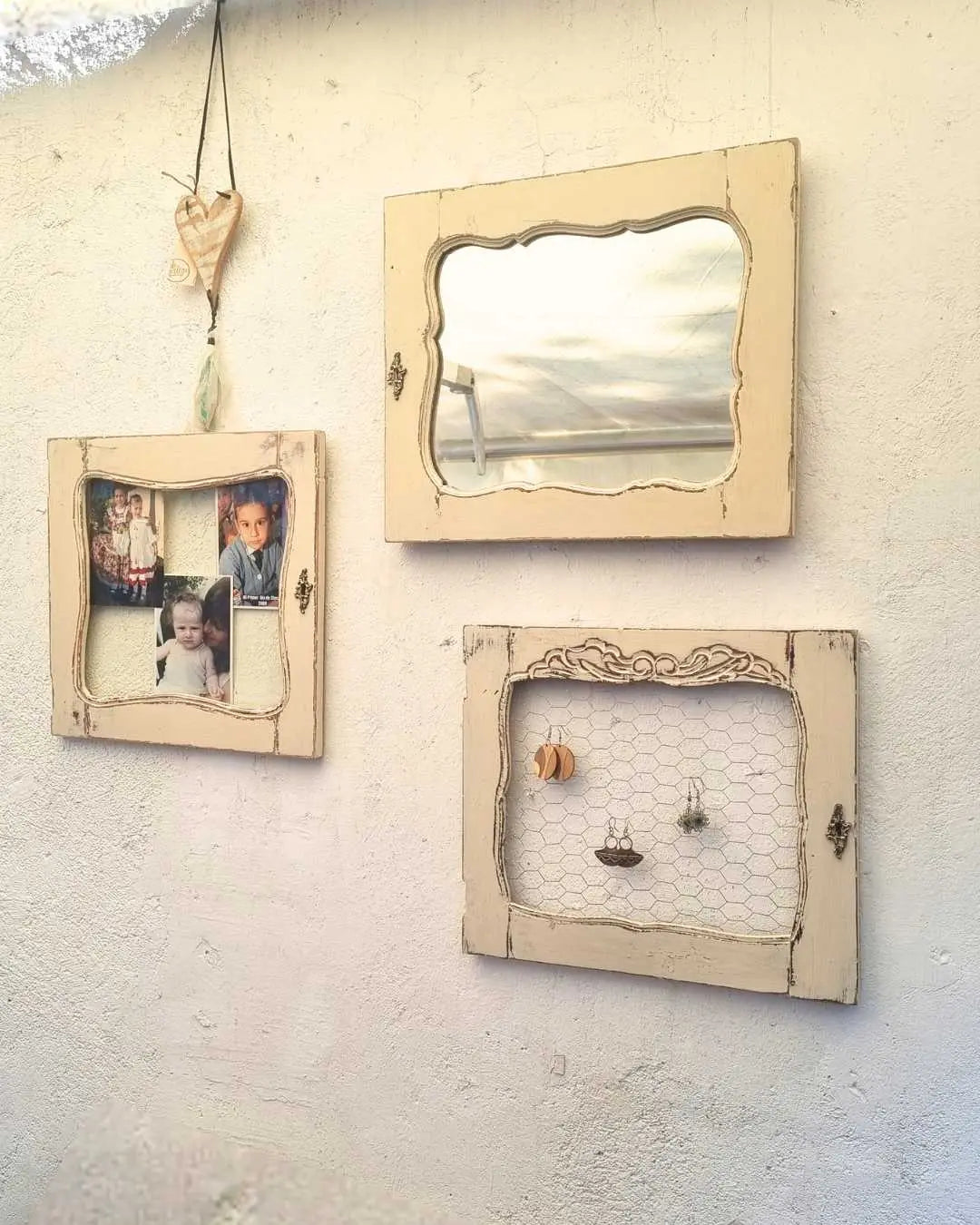 Portarretratos Vintage de Madera con Vidrio