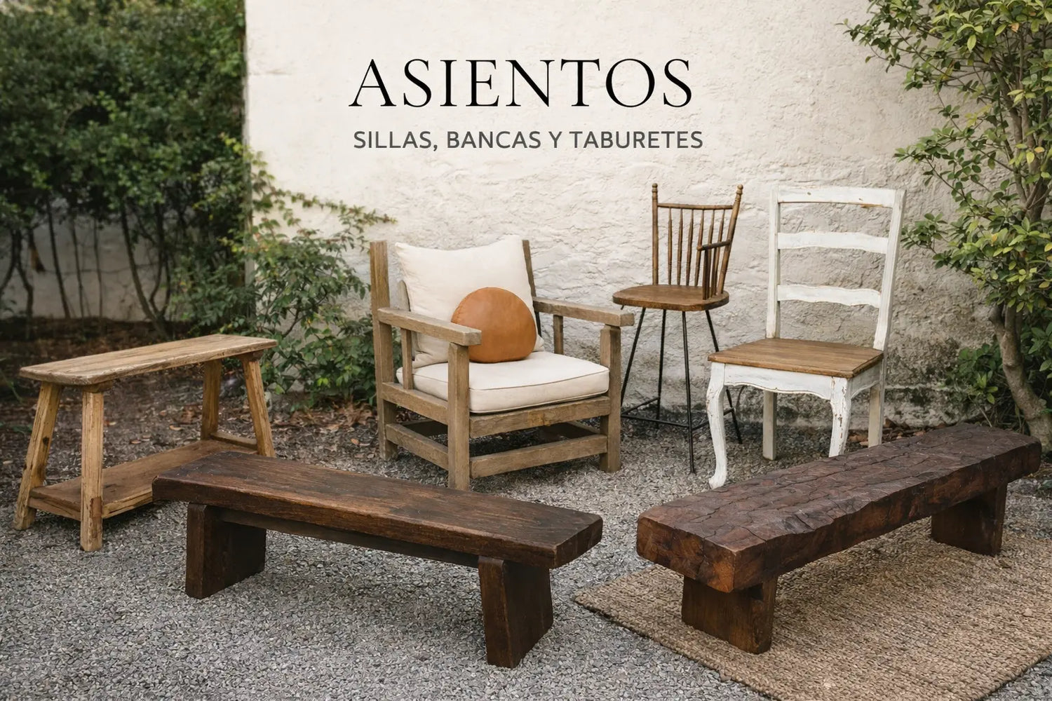 Sillas · Bancas · Taburetes