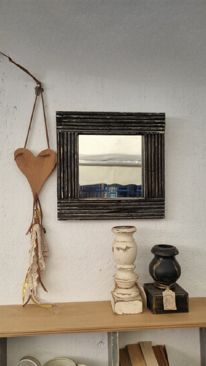 Espejos cuadrados negro y gris