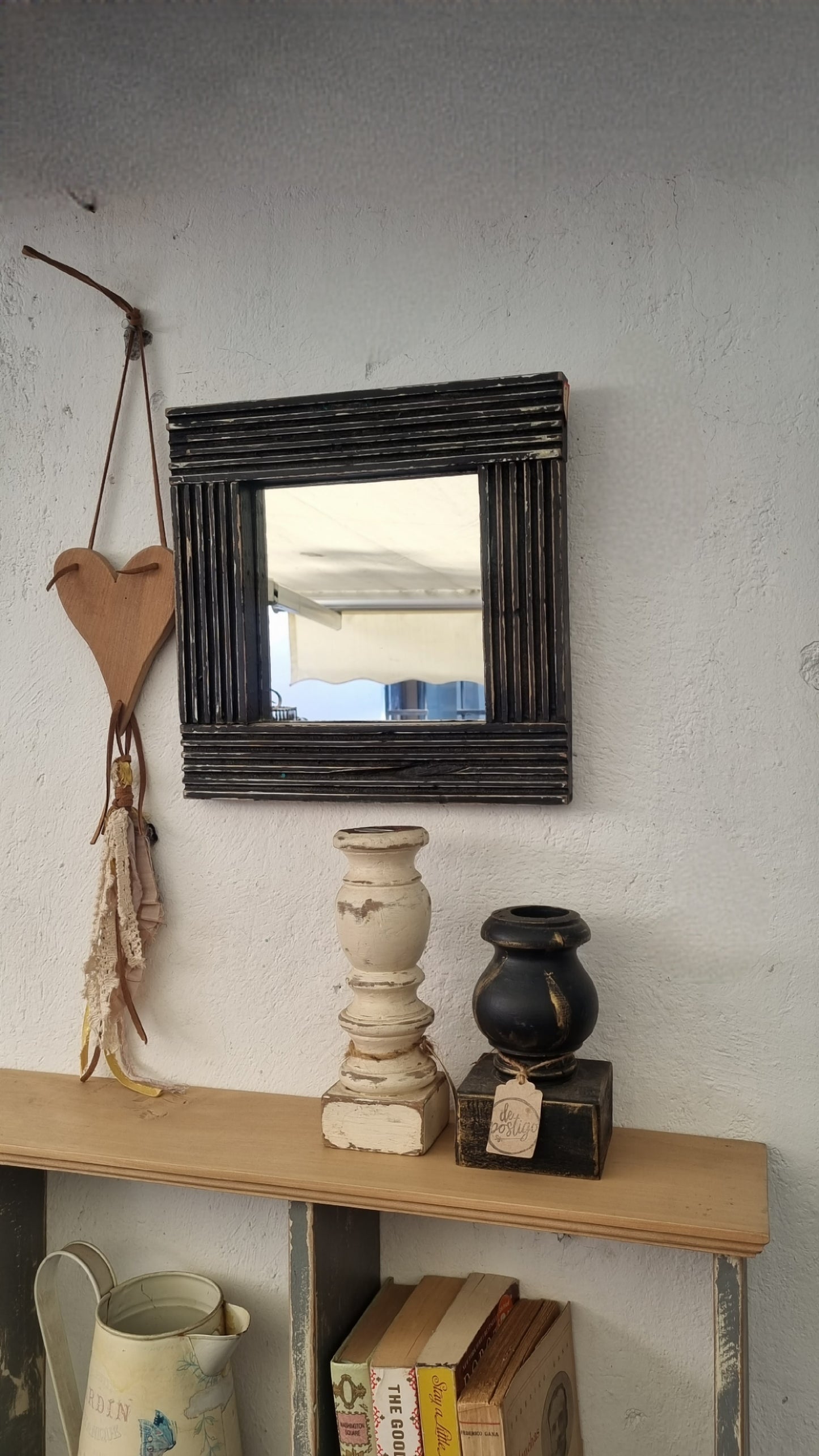 Espejos cuadrados negro y gris