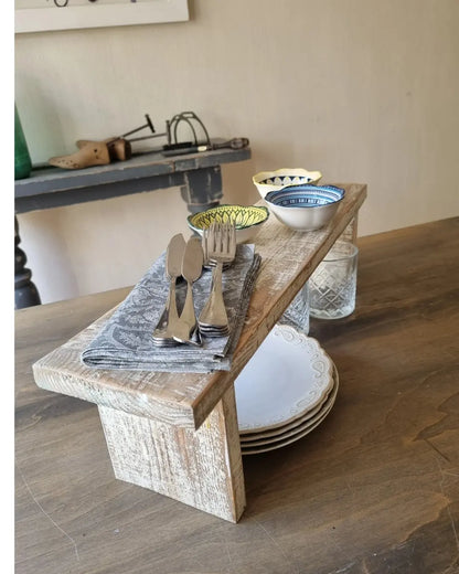 Elevadores de mesa rústicos / Mini banquito
