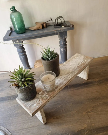 Elevadores de mesa rústicos / Mini banquito