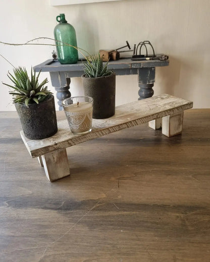 Elevadores de mesa rústicos / Mini banquito
