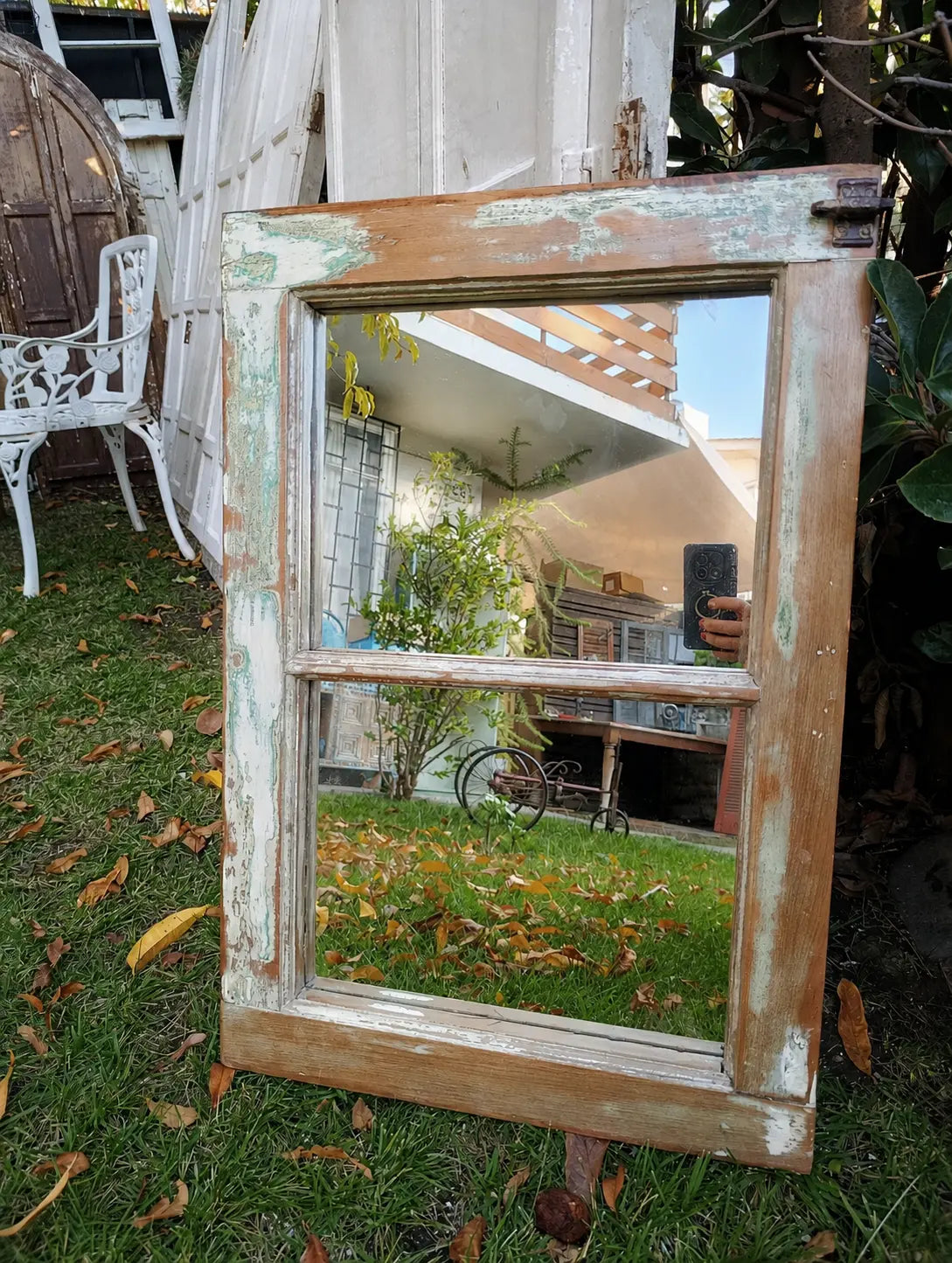 Espejo de Ventana Antigua Refaccionada 73x50