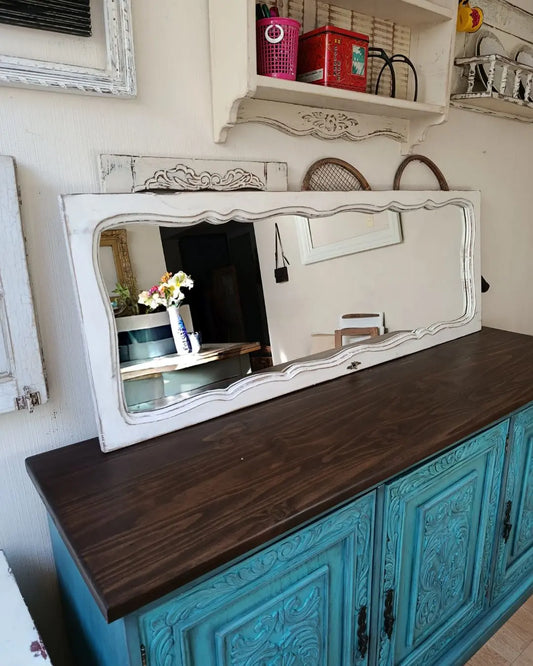 Espejo vintage Normando 150 x 50 marco puerta antigua