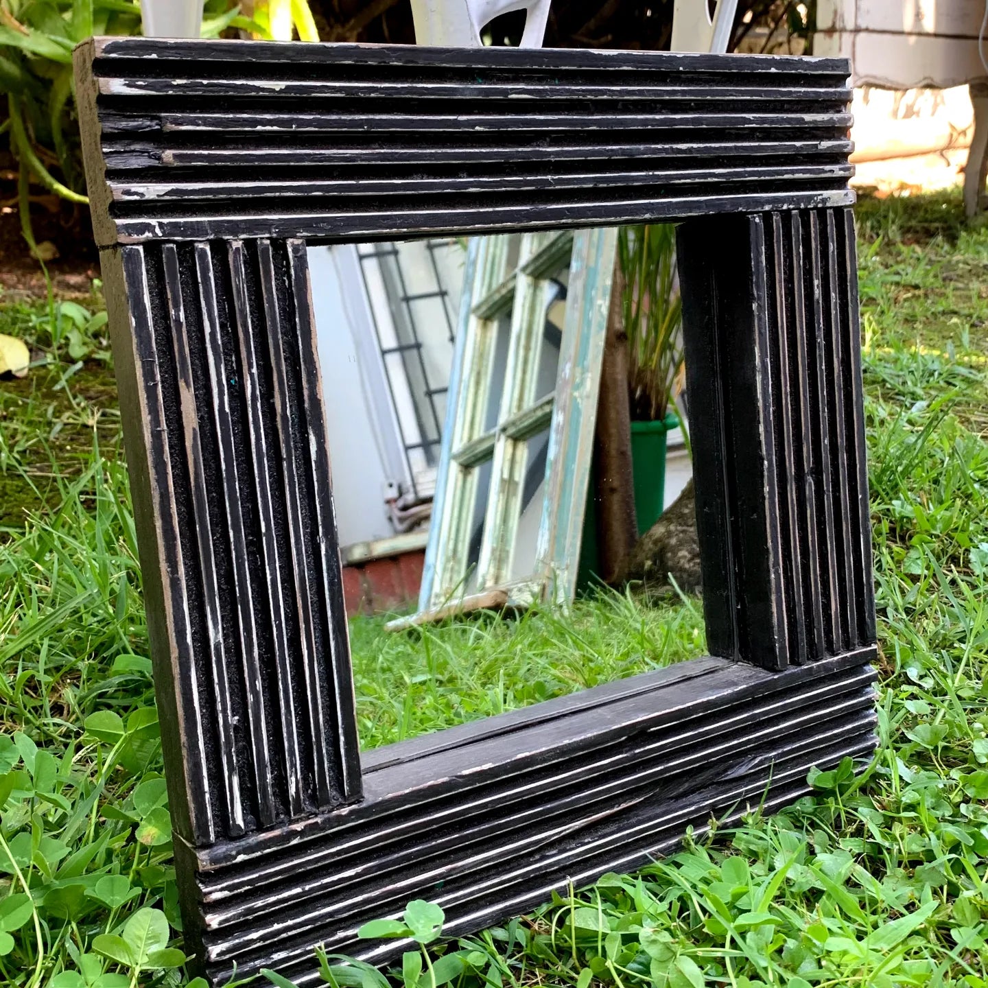 Espejos cuadrados negro y gris