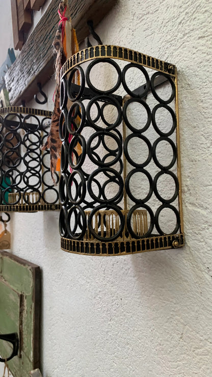 Lámpara de Pared Aros — Negro y Dorado (par)