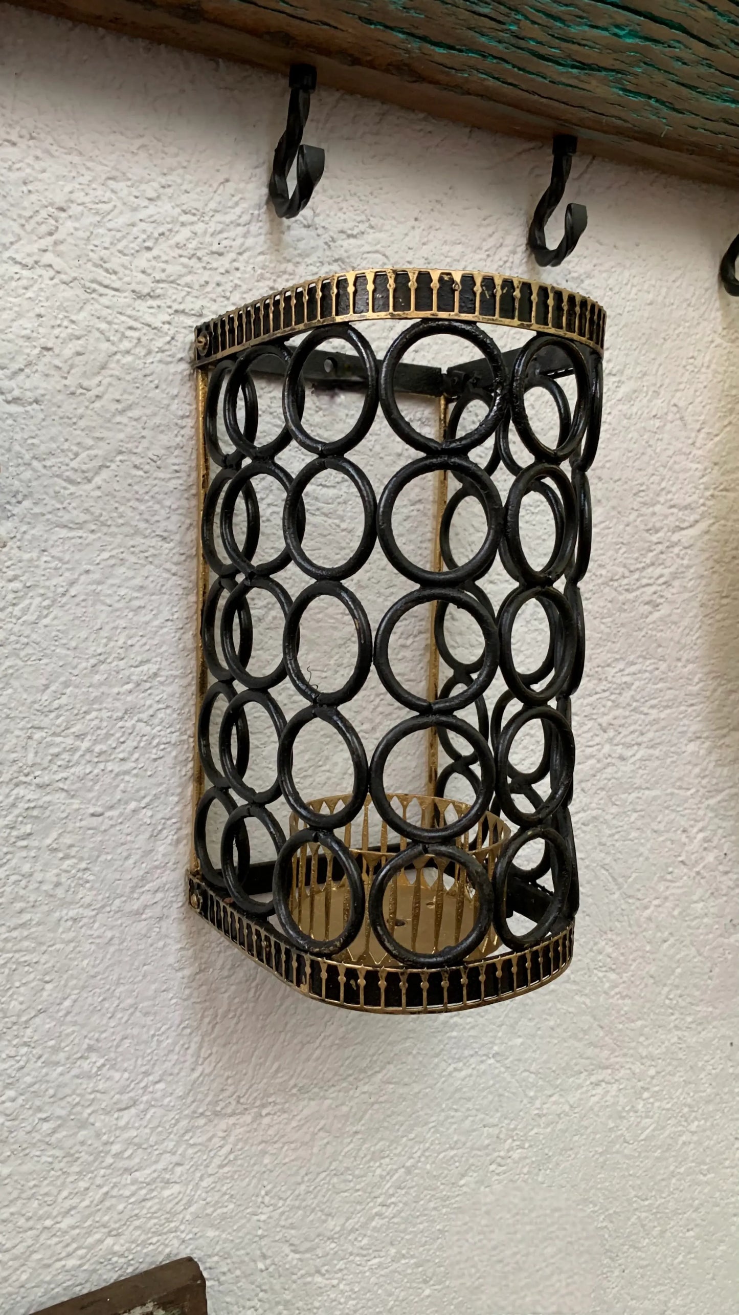 Lámpara de Pared Aros — Negro y Dorado (par)