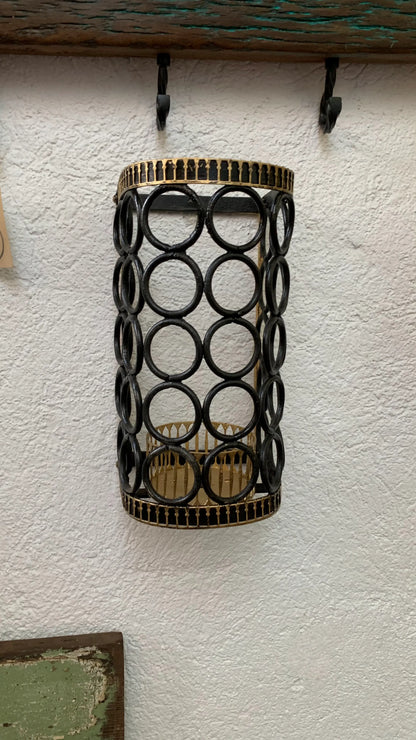 Lámpara de Pared Aros — Negro y Dorado (par)