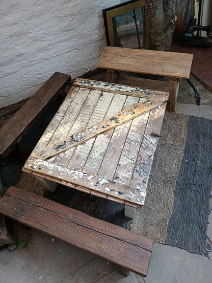 Mesa de Centro Cubierta puerta de demolición