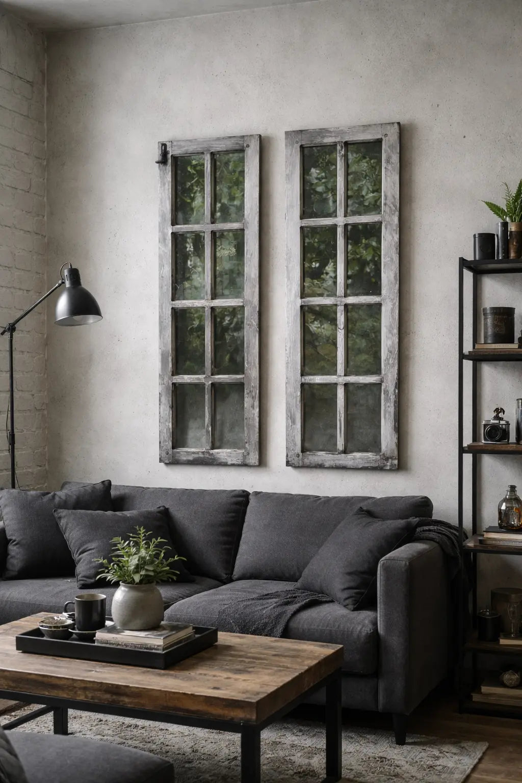 Ventanas Antiguas de Madera Recuperada - 8 Espacios