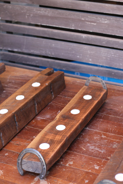 Portavelas Rústico de Madera de Demolición