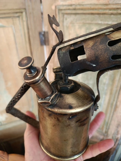Antiguo Soplete de Bronce – Pieza Decorativa Vintage