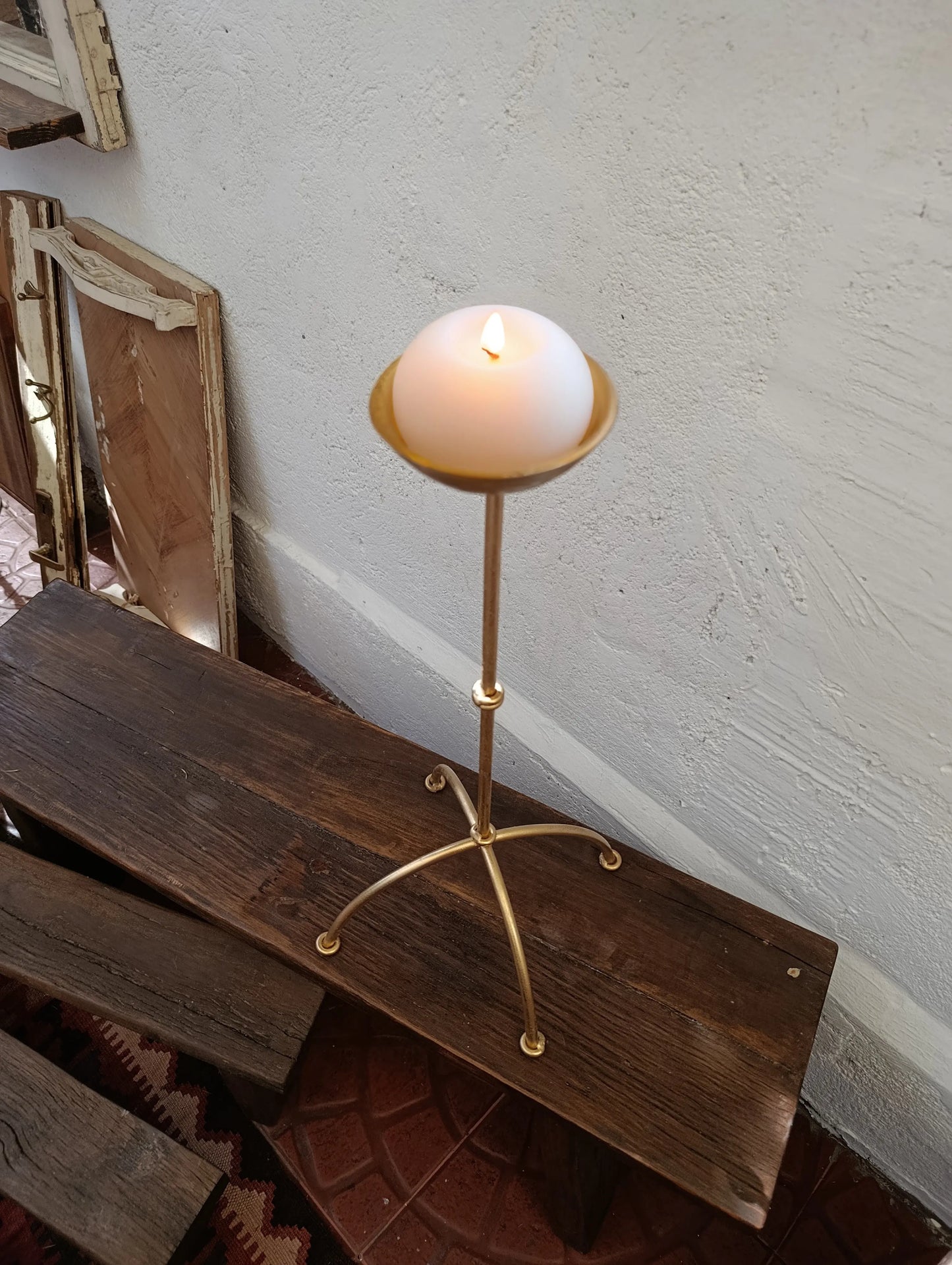 Candelabro de Fierro dorado