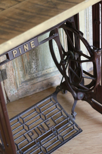 Mueble Base Máquina de Coser Antigua Pine - Lavamanos/Arrimo/Mesita