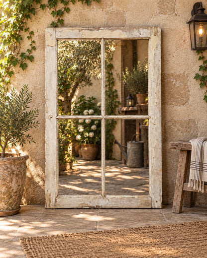 Espejo Ventana Antigua Recuperada | 92 × 142 cm