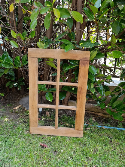 Ventana Antigua con Espejo 70x45 cm - Decorativa Reutilizada